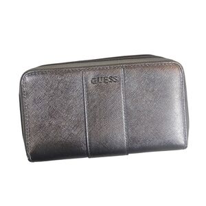 GUESS Metallic Silver Wallet - EUC